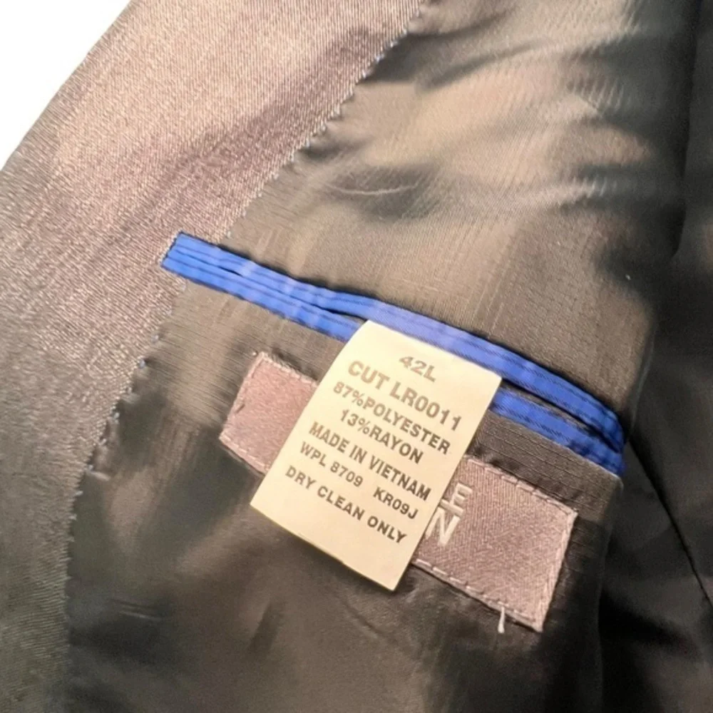 KENNETH COLE REACTION DARK GRAY 42 LONG SUIT SEPARATE COAT NWT $275 Professional